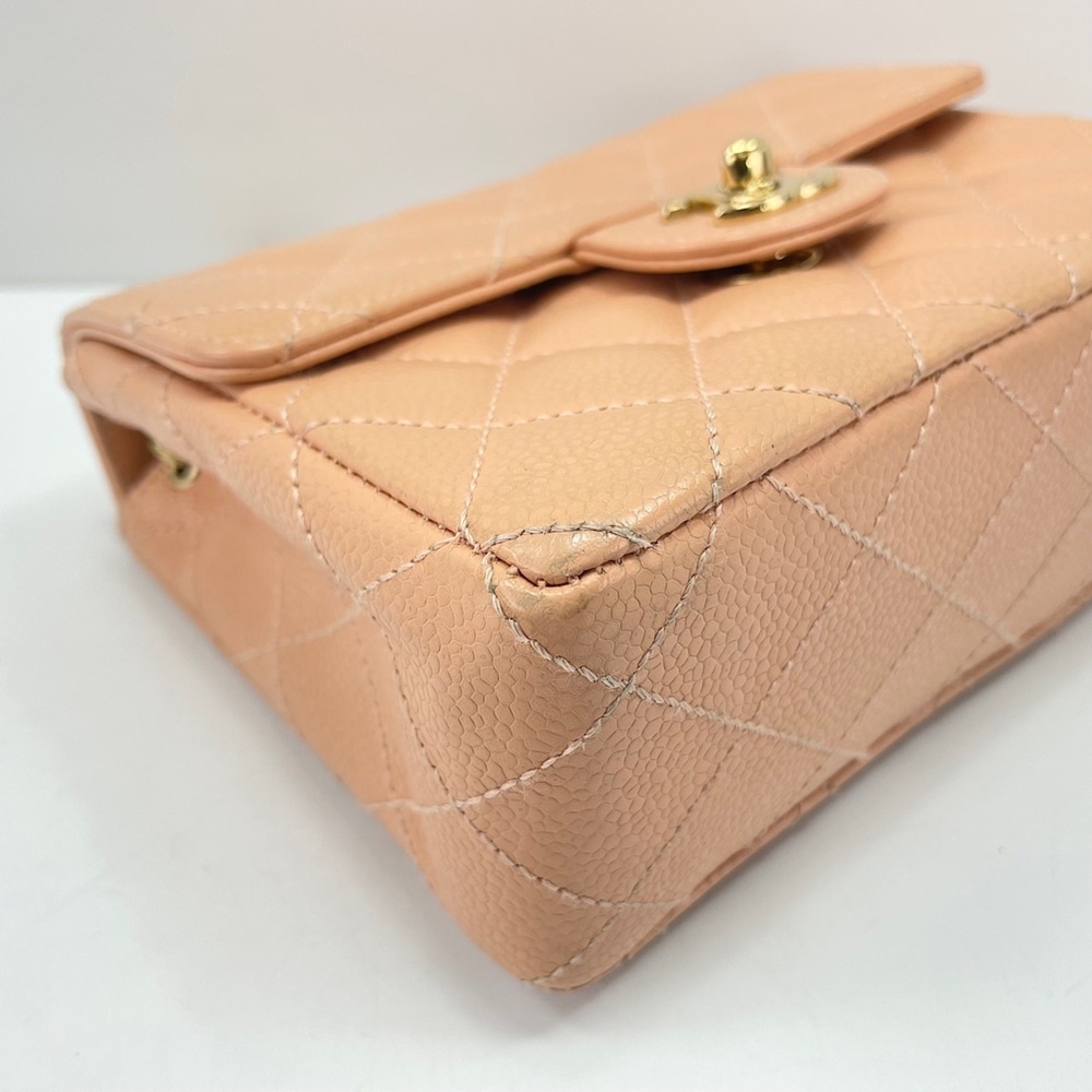 Chanel Mini Matelassé Shoulder Bag, Orange - Picture 8 of 13